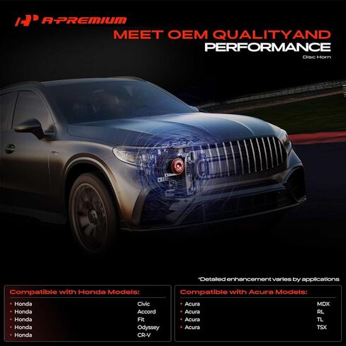 A-Premium Electric Disc Horn Compatible with Honda CR-V CRV, Civic, Accord, Odyssey, Fit & Acura MDX, TSX, TL, RL in Kuwait