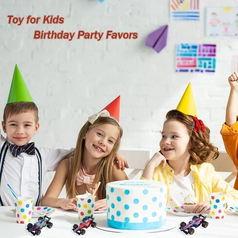 12Pcs F1 Formula Pull Back Cars Toy Number Stickers 3.3:2.1:1.2 Inch Matchbox Cars Crash Resistant Inertia Toy Car Race Cars Toy for Kids Birthday Party Favors in Saudi Arabia