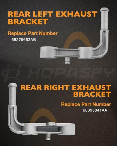 Exhaust Bracket Muffler Support Compatible with Ram 1500 3.0L 5.7L 6.2L 2019-2025, Rear Left and Right Silencer Rubber Isolator Hanger Assembly Replace 68275662AB 68395841AA in Kuwait