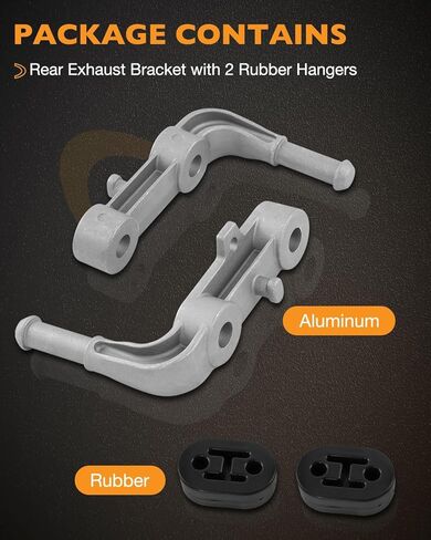 Exhaust Bracket Muffler Support Compatible with Ram 1500 3.0L 5.7L 6.2L 2019-2025, Rear Left and Right Silencer Rubber Isolator Hanger Assembly Replace 68275662AB 68395841AA in Kuwait