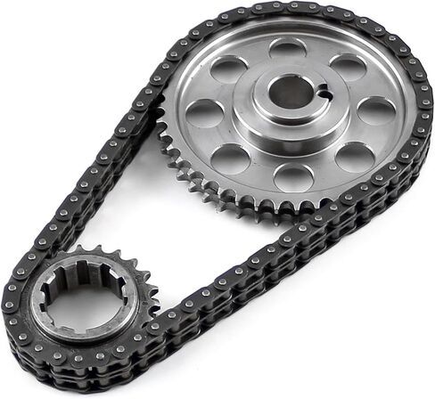 Speedmaster PCE264.1012 Compatible with Ford 429 460 Double Roller 9 Keyway Billet Steel Timing Chain Kit (Brs/Brg) in Kuwait