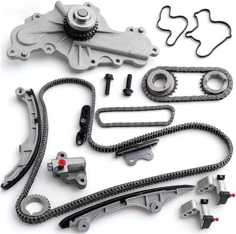 Engine Timing Chain Kit with Water Pump Fits for 2007-2011 Ford Flex Taurus Edge 3.5L for 2007-2011 MKX/MKS/MKT/MKZ 3.5L for 2008-2011 CX-9 6 3.7L Replace OE AT4Z-6306-A 7T4Z-6268-CA 7T4Z-6256-A in Saudi Arabia