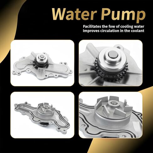 Engine Timing Chain Kit with Water Pump Fits for 2007-2011 Ford Flex Taurus Edge 3.5L for 2007-2011 MKX/MKS/MKT/MKZ 3.5L for 2008-2011 CX-9 6 3.7L Replace OE AT4Z-6306-A 7T4Z-6268-CA 7T4Z-6256-A in Saudi Arabia