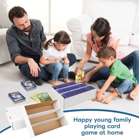 4 Pack Trading Card Storage Box, 2340 Count Card Storage Box White Sports Cards Storage Box Card Organizer Box Trading Card Box for Storing Protecting and Organizing Soccer Basketball Game Cards in Saudi Arabia