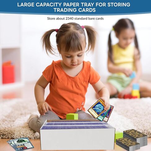 4 Pack Trading Card Storage Box, 2340 Count Card Storage Box White Sports Cards Storage Box Card Organizer Box Trading Card Box for Storing Protecting and Organizing Soccer Basketball Game Cards in Saudi Arabia