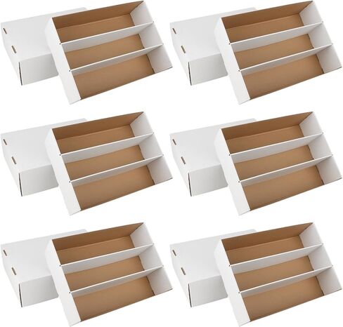 4 Pack Trading Card Storage Box, 2340 Count Card Storage Box White Sports Cards Storage Box Card Organizer Box Trading Card Box for Storing Protecting and Organizing Soccer Basketball Game Cards in Saudi Arabia