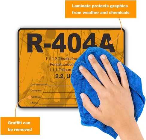 R404A HVAC/R Labels R-404A Color Coded Refrigerant ID Labels Cerification Tag Stickers identifier 20 Pack in Saudi Arabia