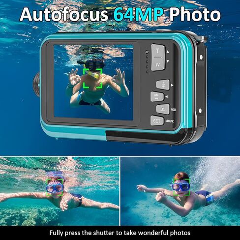 4K 56MP Underwater Camera 11FT Waterproof Camera with 32GB Card Type-C in Saudi Arabia
