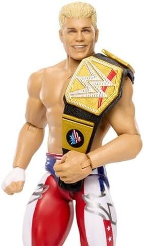 WWE Cody Rhodes Main Event Series Champions 2026 Action Figure مع عنوان البطولة، 6 بوصات in Kuwait