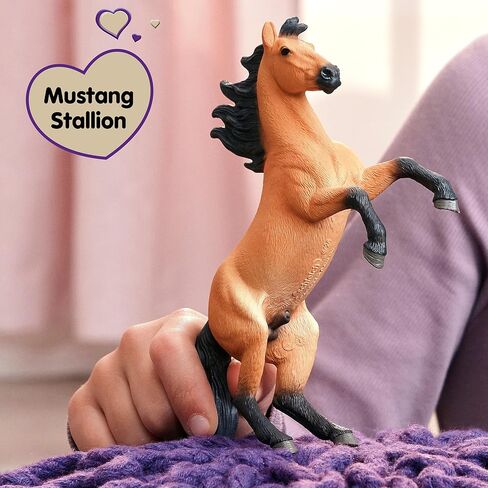 Schleich Horse Club - Mustang Stallion Figurine - Realistic Horse Toys - Equestrian Imaginative Play for Girls and Boys - Kids Ages 5+ | 14921 in Kuwait