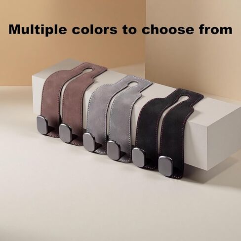 2026 car Wallet Hook, car headrest Hook, Double Hook Leather car seat Hook, car seat headrest Hook, car seat backrest Storage Hook, seat backrest Storage Hook (Black) in Saudi Arabia