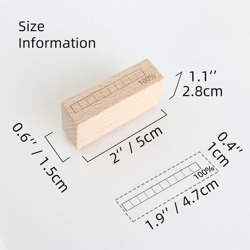 Progress Bar Rubber Stamp, Tracker for Office Study Task Management, Planner Notebook & Schedule, Manual Loading Bar Graphic, Percent Status Record, 0.4'' x 1.9'' Impression Size in Saudi Arabia