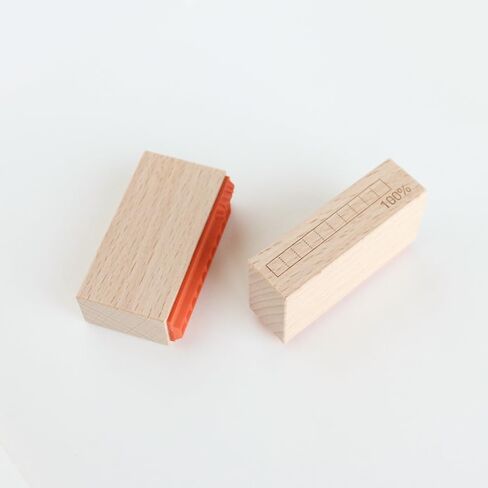 Progress Bar Rubber Stamp, Tracker for Office Study Task Management, Planner Notebook & Schedule, Manual Loading Bar Graphic, Percent Status Record, 0.4'' x 1.9'' Impression Size in Saudi Arabia