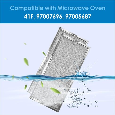 استبدال فلتر شبكة الشحوم الألومنيوم لفرن المطبخ الميكروويف المتوافق مع Whirlpool 4393862,6802A، الأبعاد 13.3 × 5.9 × 0.1 بوصة MAF-03 (عبوتان) in Saudi Arabia