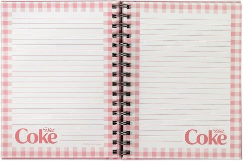 مجلة CrownJewlz Coca-Cola Diet Coke Spiral Journal مع مفكرة جيب قابلة للطي، وأقواس ونمط علبة لامعة، علبة حمراء وردية ولامعة، جمالية لطيفة للسفر والمدرسة والمكتب والكتابة اليومية in Kuwait