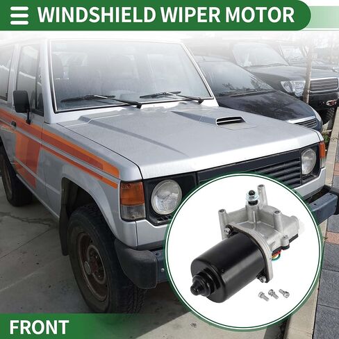 Motoforti Car Front Windscreen Windshield Wiper Motor Replacement for Dodge for Raider 1987-1989 for Mitsubishi Montero 1983-1991 No.MB249196 4 Pin in Kuwait