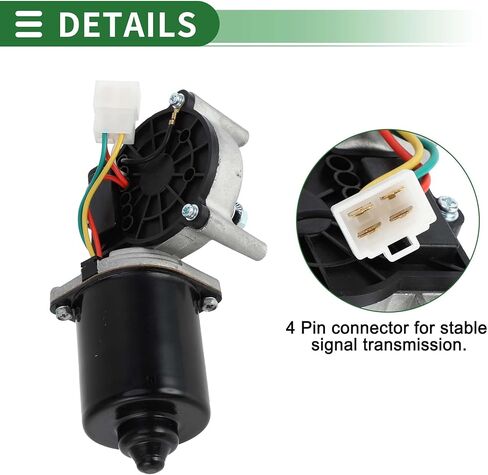Motoforti Car Front Windscreen Windshield Wiper Motor Replacement for Dodge for Raider 1987-1989 for Mitsubishi Montero 1983-1991 No.MB249196 4 Pin in Kuwait