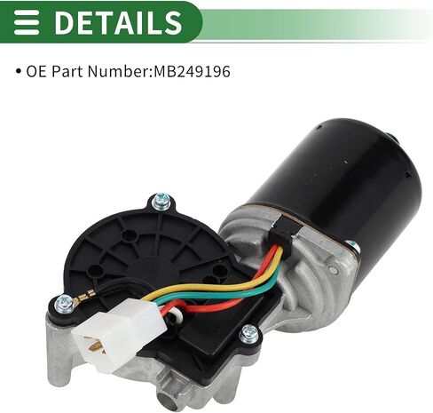 Motoforti Car Front Windscreen Windshield Wiper Motor Replacement for Dodge for Raider 1987-1989 for Mitsubishi Montero 1983-1991 No.MB249196 4 Pin in Kuwait