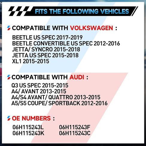 06H115243L Engine Variable Valve Timing (VVT) Solenoid Oil Pressure Control Solenoid Timing Compatible with Beetle CC Passat Golf Cabriolet A4/Quattro Altea 06H115243F 06H115243E in Saudi Arabia