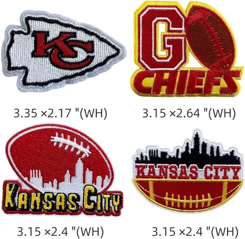 4PCS Rugby Fans Favorite Team Logo Iron On Patches Embroidery Applique for Clothes, Dress, Hat, Jeans, DIY Accessories in Saudi Arabia
