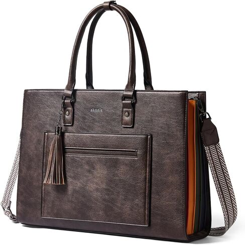 Shrrie 15.7 Inch Laptop Tote Bag for Women 15.6 Inch Waterproof Leather Computer Bags in Saudi Arabia