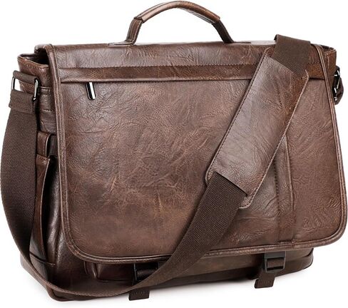 Messenger Bag for Men: Laptop Bag PU Leather Work Briefcase Large Carry On Computer for Office College Travel in Saudi Arabia