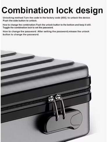 BRAGUE Briefcase with Combination Lock, Men's Or Women's Laptop Bag, Large-Capacity Document Storage Archives Important Documents Organizing Box (Color : Black, Size : 40 * 30 * 12cm) in Saudi Arabia