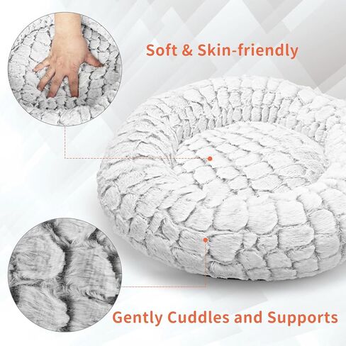 Heated Cat Bed Indoor, Round Heated Pet Bed for Indoor Cats 19" Soft & Cozy Donut Electric Pet Heating Pad for Kitten Cat in Saudi Arabia