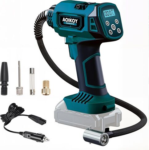 Cordless Tire Inflator Air Compressor for Makita 18V Battery, Portable Handheld Air Pump with digital Tire Pressure Gauge and LED Light for Cars, SUVs, Motorcycles (Battery Not Included) (160psi) in Saudi Arabia