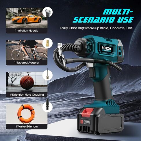 Cordless Tire Inflator Air Compressor for Makita 18V Battery, Portable Handheld Air Pump with digital Tire Pressure Gauge and LED Light for Cars, SUVs, Motorcycles (Battery Not Included) (160psi) in Saudi Arabia