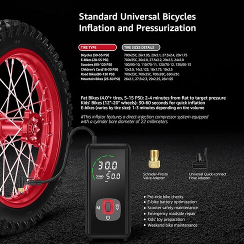 Wireless Tire Inflator Portable Air Compressor, 150PSI, 6000mAh Battery Powered, Cordless Digital Pump with LED Emergency Light and LED Pressure Gauge Display for Cars Bikes Balls, Auto Shut-Off in Saudi Arabia