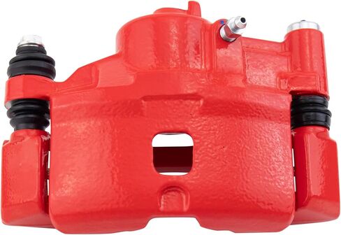 TRQ Front Brake Caliper Set Painted Red Brackets Compatible with 1990-2000 Honda Civic 1993-1997 Civic del Sol 1990-1991 CRX in Kuwait
