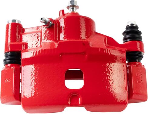 TRQ Front Brake Caliper Set Painted Red Brackets Compatible with 1990-2000 Honda Civic 1993-1997 Civic del Sol 1990-1991 CRX in Kuwait