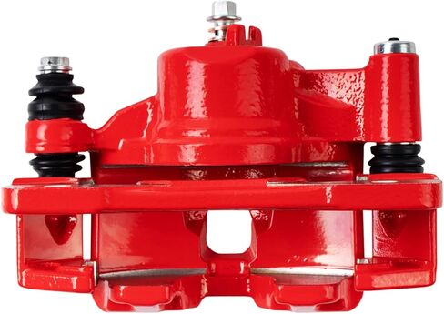 TRQ Front Brake Caliper Set Painted Red Brackets Compatible with 1990-2000 Honda Civic 1993-1997 Civic del Sol 1990-1991 CRX in Kuwait