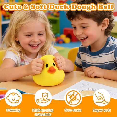 Duck Squishy Squeeze Toy, Cute Yellow Duck Giant Squishy Toys, Soft Rubber Stress Relief Toy for Kids & Adults, Dough Stress Ball Sensory Fidget Toys for Party Favors Goodie Bag Fillers Birthday Gifts in Saudi Arabia