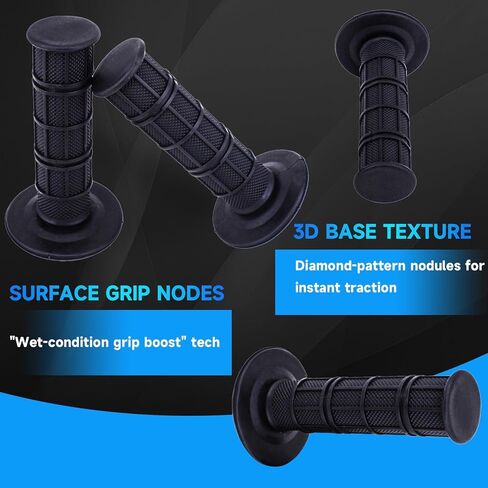 Dirt Bike Handlebar Grips 7/8" Rubber Handle Grip Universal for Sur Ron Surron LBX Talaria Sting R MX3/R MX4 MX5 Talaria X3 XXX E-Ride Pro SR S SS 2.0 3.0 Ventus One Electric Dirt Bike Black in Kuwait