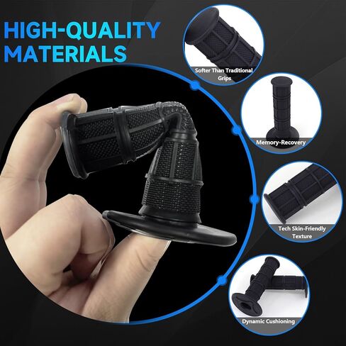 Dirt Bike Handlebar Grips 7/8" Rubber Handle Grip Universal for Sur Ron Surron LBX Talaria Sting R MX3/R MX4 MX5 Talaria X3 XXX E-Ride Pro SR S SS 2.0 3.0 Ventus One Electric Dirt Bike Black in Kuwait