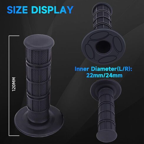 Dirt Bike Handlebar Grips 7/8" Rubber Handle Grip Universal for Sur Ron Surron LBX Talaria Sting R MX3/R MX4 MX5 Talaria X3 XXX E-Ride Pro SR S SS 2.0 3.0 Ventus One Electric Dirt Bike Black in Kuwait