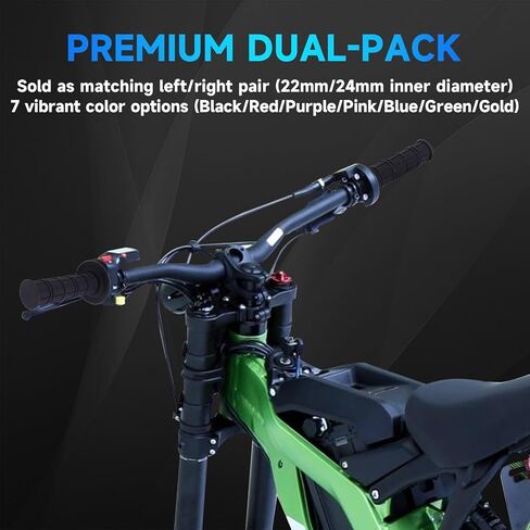 Dirt Bike Handlebar Grips 7/8" Rubber Handle Grip Universal for Sur Ron Surron LBX Talaria Sting R MX3/R MX4 MX5 Talaria X3 XXX E-Ride Pro SR S SS 2.0 3.0 Ventus One Electric Dirt Bike Black in Kuwait