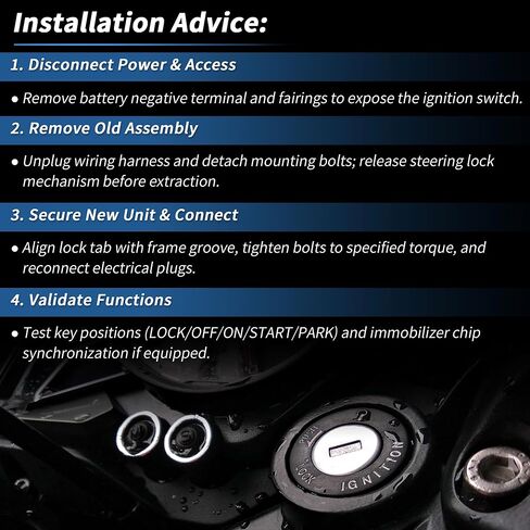 Ignition Key Switch Ignition Switch Lock Set for Suzuki DR650 1996-2022 1 Set in Kuwait