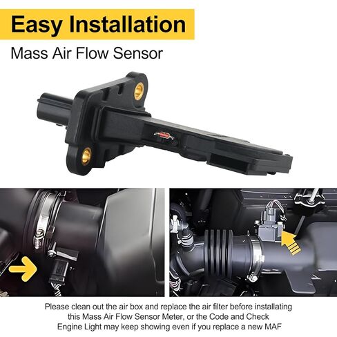 Mass Air Flow Sensor MAF0102 MAF Fit for Infiniti Q50/Q70/QX60/M35h, Nissan Altima Sentra Pathfinder Murano, Replaces AFH60M-39 22680-1MG0A in Kuwait