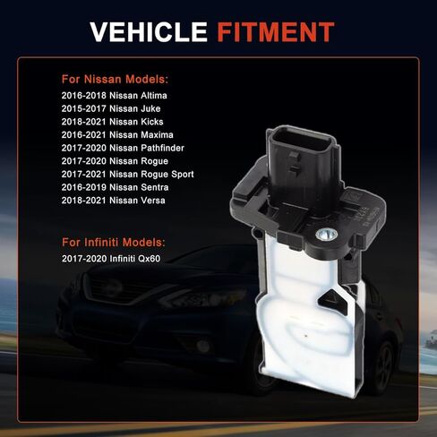Mass Air Flow Sensor 22680-BV80B MAF Sensor for Nissan Altima Juke Versa Maxima Pathfinder Rogue Rogue Sport Sentra 2015-2017, Replace# AFH60M-48 226805RF0A in Kuwait