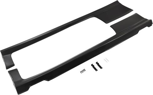 مناسبة للتنانير الجانبية السوداء لـ 2006-2011 Honda Civic Coupe 2-Door - واقي الألواح الهزازة ومجموعة تمديد الجسم الجانبية (زوج) in Kuwait
