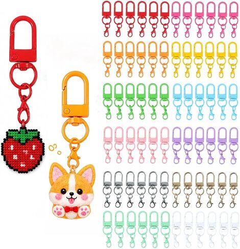 36Pcs Colorful Swivel Snap Hook Keychain Clips, 12 Color Lobster Claw Clasps for DIY Crafts, Jewelry Making & Bag Charms in Saudi Arabia