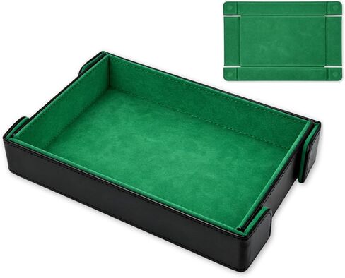 Magnetic Dice Tray for DND Dice Folding Dice Rolling Tray PU Leather Dice Holder for Tabletop RPG Board Games in Saudi Arabia