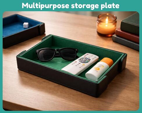 Magnetic Dice Tray for DND Dice Folding Dice Rolling Tray PU Leather Dice Holder for Tabletop RPG Board Games in Saudi Arabia