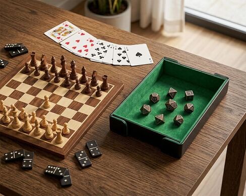 Magnetic Dice Tray for DND Dice Folding Dice Rolling Tray PU Leather Dice Holder for Tabletop RPG Board Games in Saudi Arabia