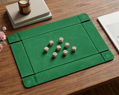 Magnetic Dice Tray for DND Dice Folding Dice Rolling Tray PU Leather Dice Holder for Tabletop RPG Board Games in Saudi Arabia