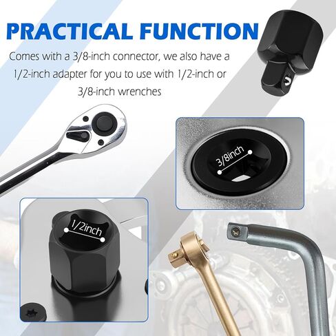 Bi-Adjustable Oil Filter Wrenches,3 Jaw Oil Filter Removal Tool for 2-1/2 to 4.5 Inch Diameter Filters,High Hardness Oils Filters Tool for Use with 1/2 & 3/8 Inch Wrenches in Kuwait