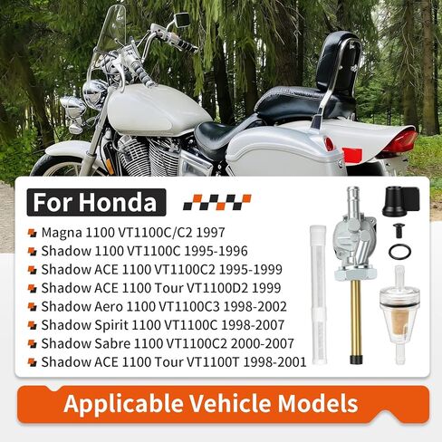 الوقود الغاز صمام بيتكوك عدة ث/فلتر الوقود لهوندا شادو سبيريت ACE Sabre Magna 1100 VT1100C VT1100T VT1100D 1995-2007 16950-MAH-023 in Kuwait